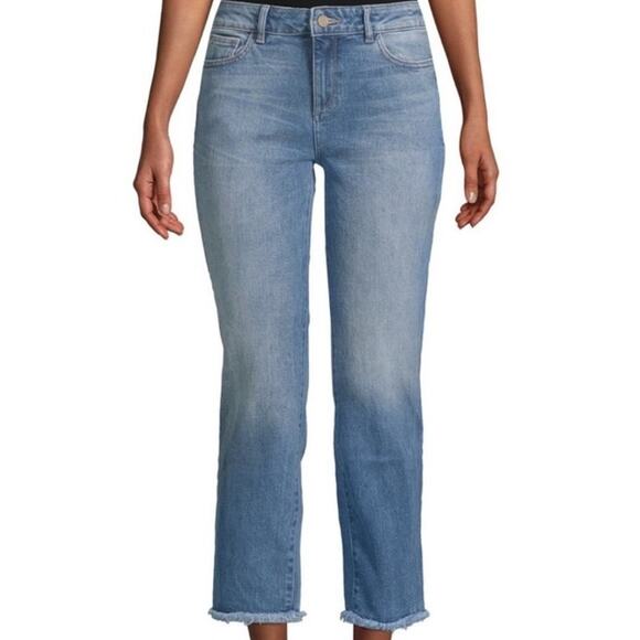 DL1961 Mara Instasculpt Straight Ankle Blue Jeans in Sea Salt size 30 - Picture 1 of 10